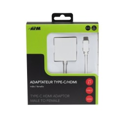 APM Adaptateur USB 3.1 Type-C/HDMI - Mâle/Femelle - Blanc