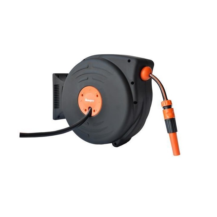 Dévidoir automatique mural MANUPRO - Avec tuyau d'arrosage 15 m - Dia