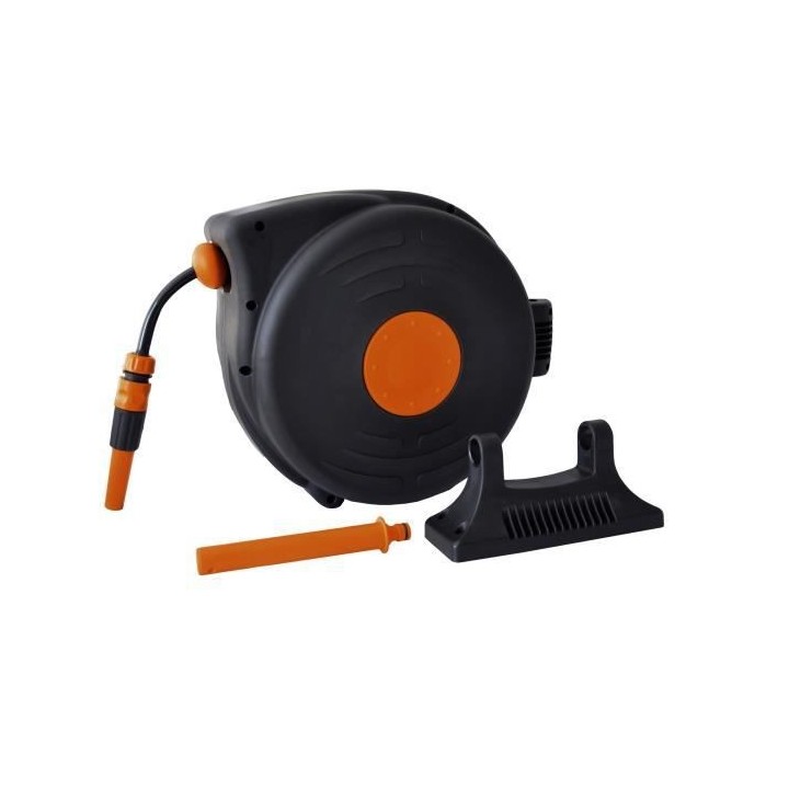 Dévidoir automatique mural MANUPRO - Avec tuyau d'arrosage 15 m - Dia
