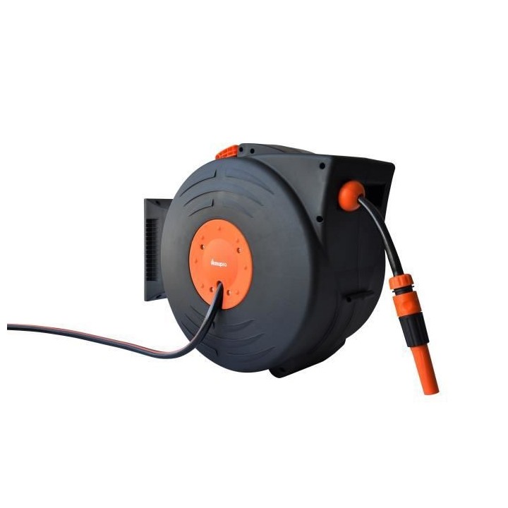 Dévidoir automatique mural MANUPRO - Avec tuyau d'arrosage 25 m - Dia