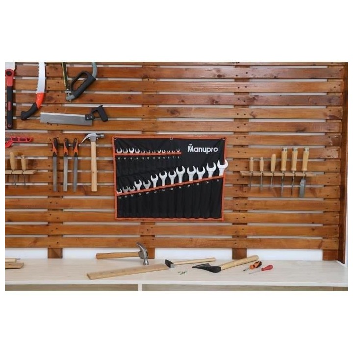 Jeu de 25 clés mixtes de serrage MANUPRO - En acier, chromées - a te