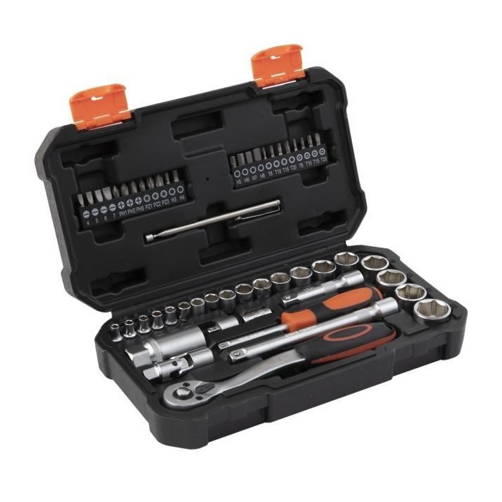 Coffret Douilles - Cliquet et Embouts MANUPRO - 53 outils et accessoir
