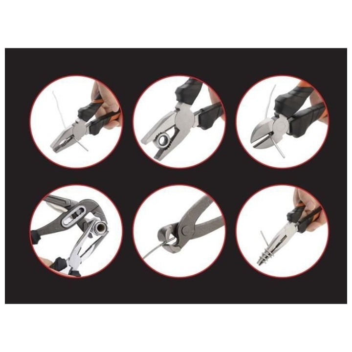 Set de 5 pinces en acier inoxydable MANUPRO