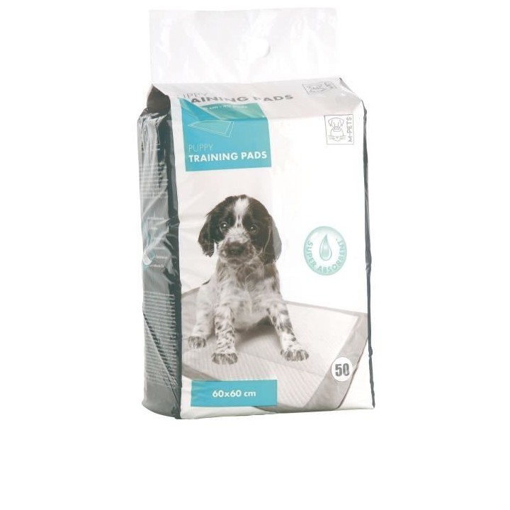 MPETS Tapis éducateur PUPPY TRAINING PADS - Pour chiot - 50pcs - Blan