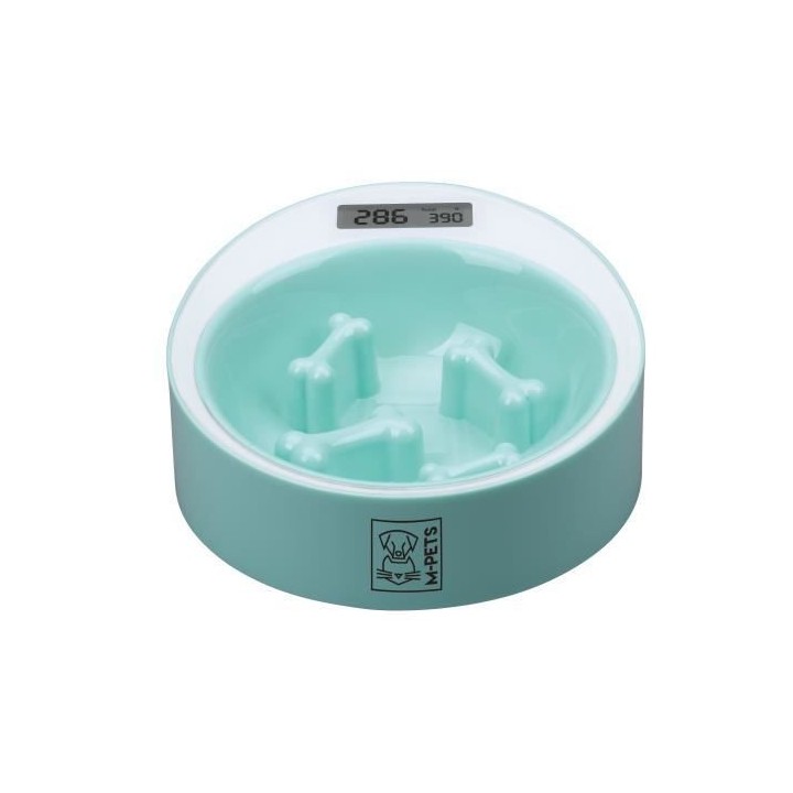 Gamelle ronde intelligente YUMI Anti-gloutons – Vert – Pour chien