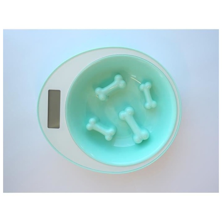 Gamelle ronde intelligente YUMI Anti-gloutons – Vert – Pour chien