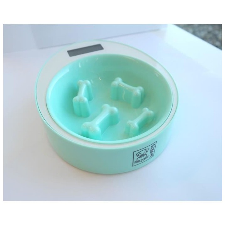 Gamelle ronde intelligente YUMI Anti-gloutons – Vert – Pour chien