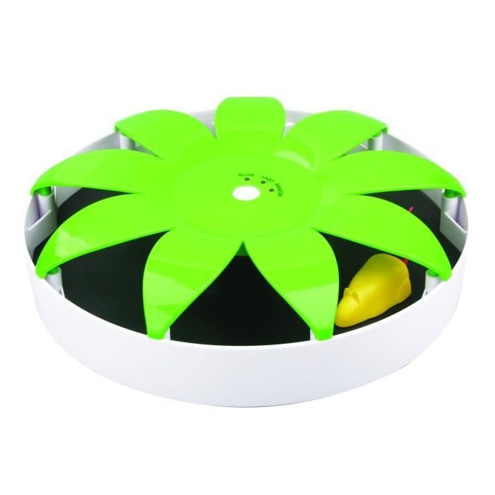 M PETS Jouet magnétique pour chat - 24.5 x 24.5 x 6 cm - Vert et blan