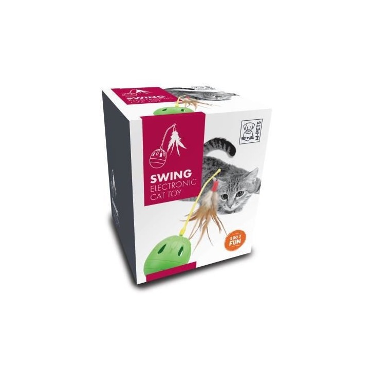 M-Pets jouet pour chat interactif Swing - 7 x 24 cm - vert