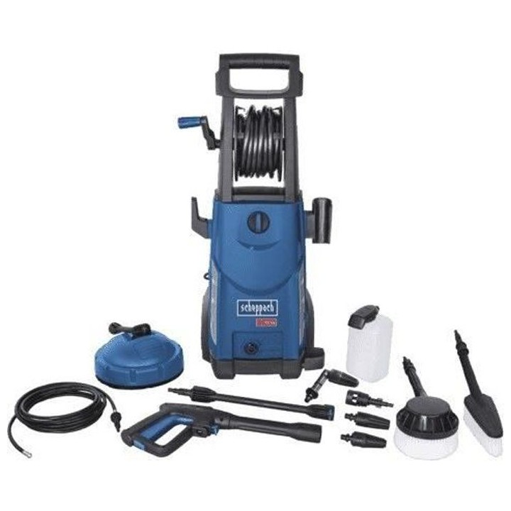 SCHEPPACH HCE2200 Nettoyeur haute pression 165 bars avec brosse terras