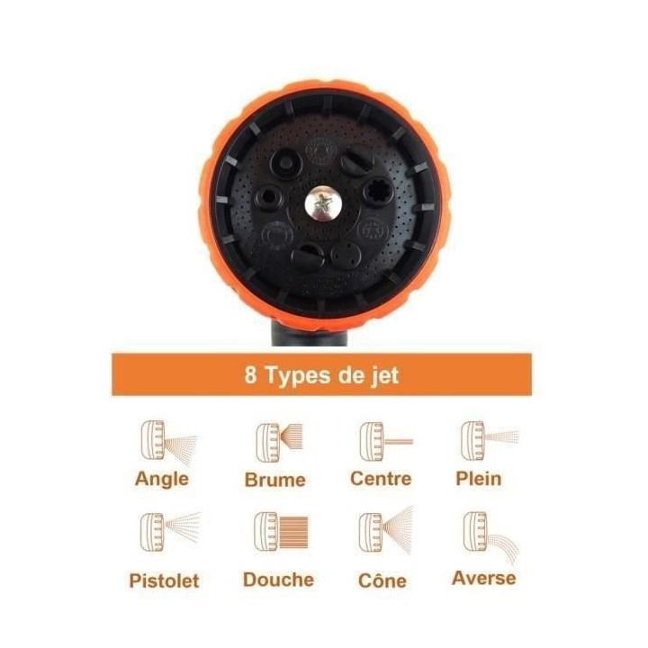 Tuyau d'arrosage MANUPRO - Extensible/Rétractable - 15 m - Diametre 1