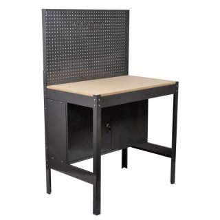 Etabli d'atelier métallique et bois MANUPRO - Placard 2 portes verrou