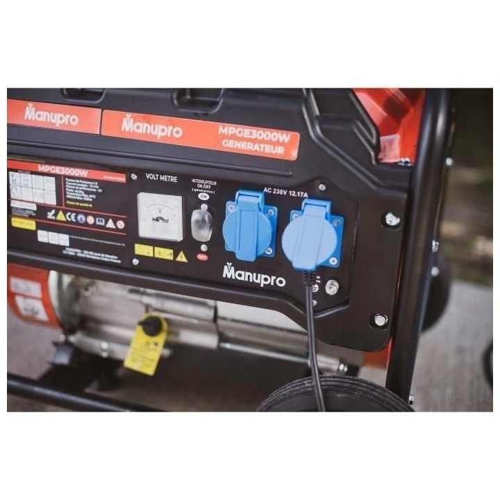 MANUPRO Groupe électrogene a moteur essence 4 temps OHV - 3000 W - R