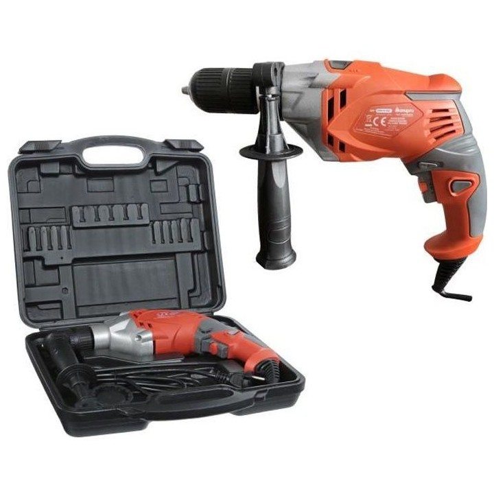 MANUPRO Coffret Perceuse visseuse électrique - A percussion - 1100W