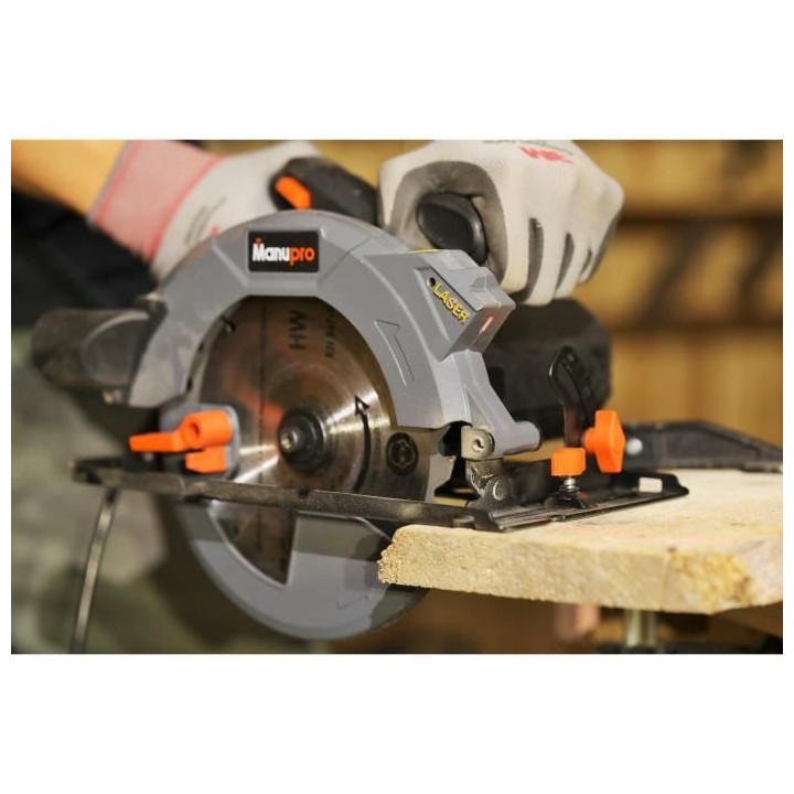 MANUPRO Scie circulaire électrique 1800 W - Lame de 185 mm