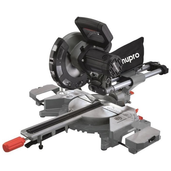 Scie a onglet radiale MANUPRO - 2000W - 2 lames 216 mm - Multi usage -