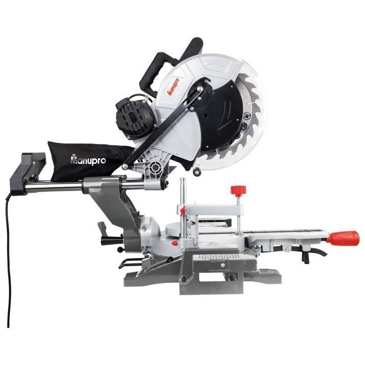 Scie a onglet radiale MANUPRO - 2000W - 2 lames 305 mm - Multi usage -