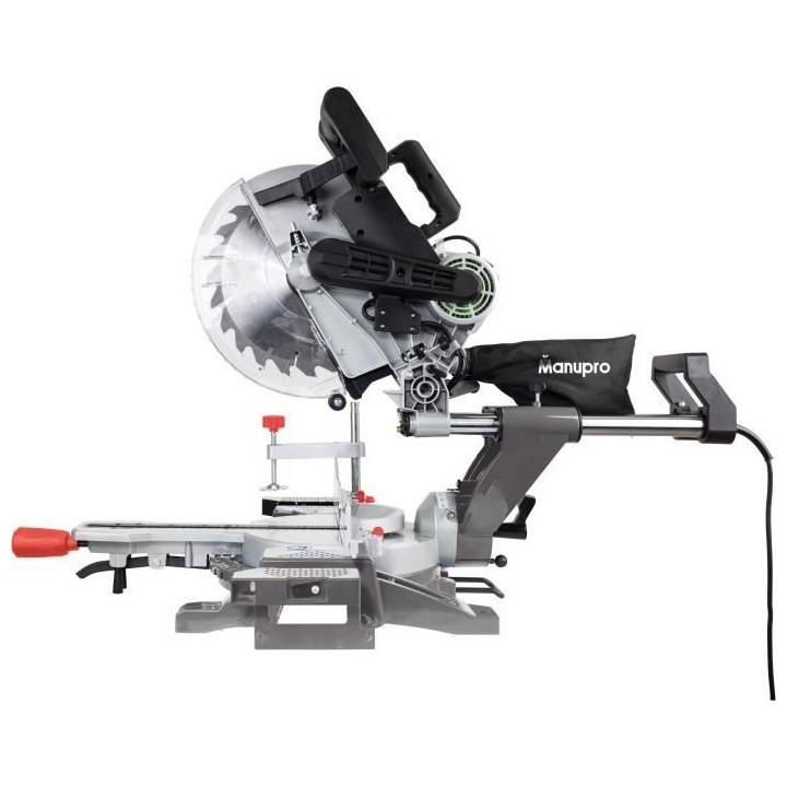 Scie a onglet radiale MANUPRO - 2000W - 2 lames 305 mm - Multi usage -