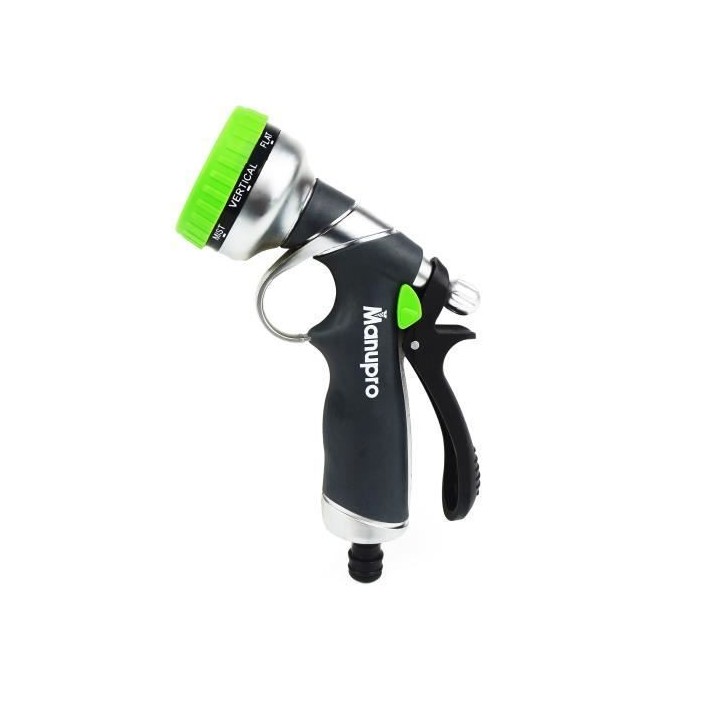 Pistolet d'arrosage et nettoyage MANUPRO - Arrosoir multijet - 8 modes