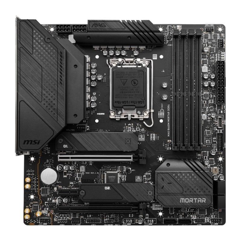 MSI - MAG B660M MORTAR DDR4 - Carte Mere - Socket LGA 1700 - Chipset Intel B660