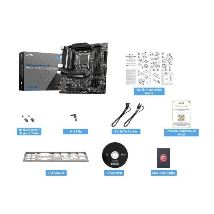MSI - PRO B660M-A DDR4 - Carte Mere - Socket LGA 1700 - Chipset Intel