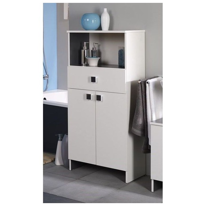 EKIPA Meuble de salle de bain L 59 cm - Blanc - HORIZON
