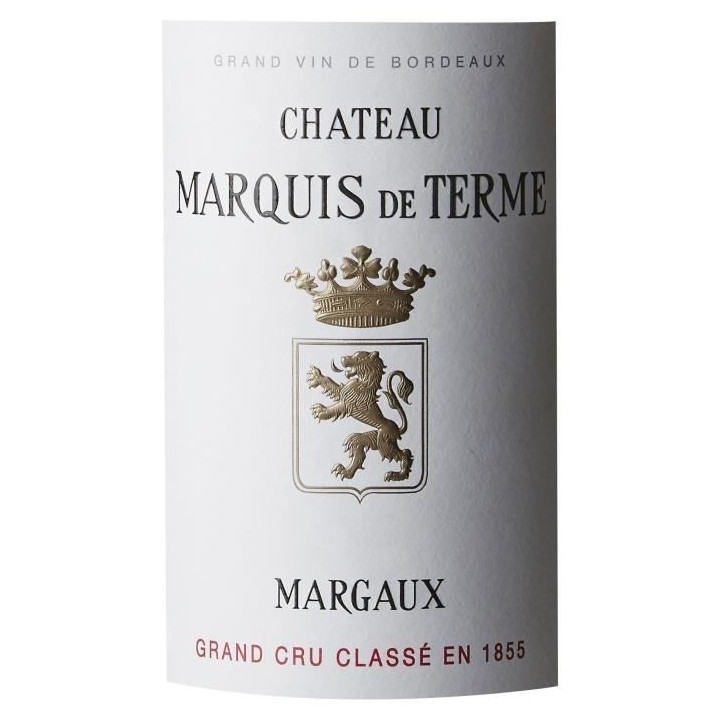 Château Marquis de Terme 2016 Margaux Grand Cru - Vin rouge de Bordea