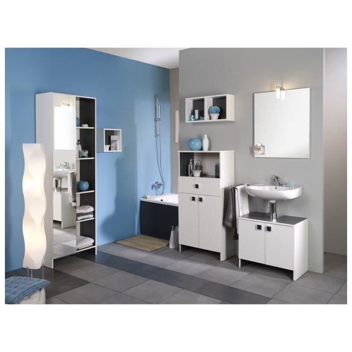 EKIPA Meuble de salle de bain L 59 cm - Blanc - HORIZON