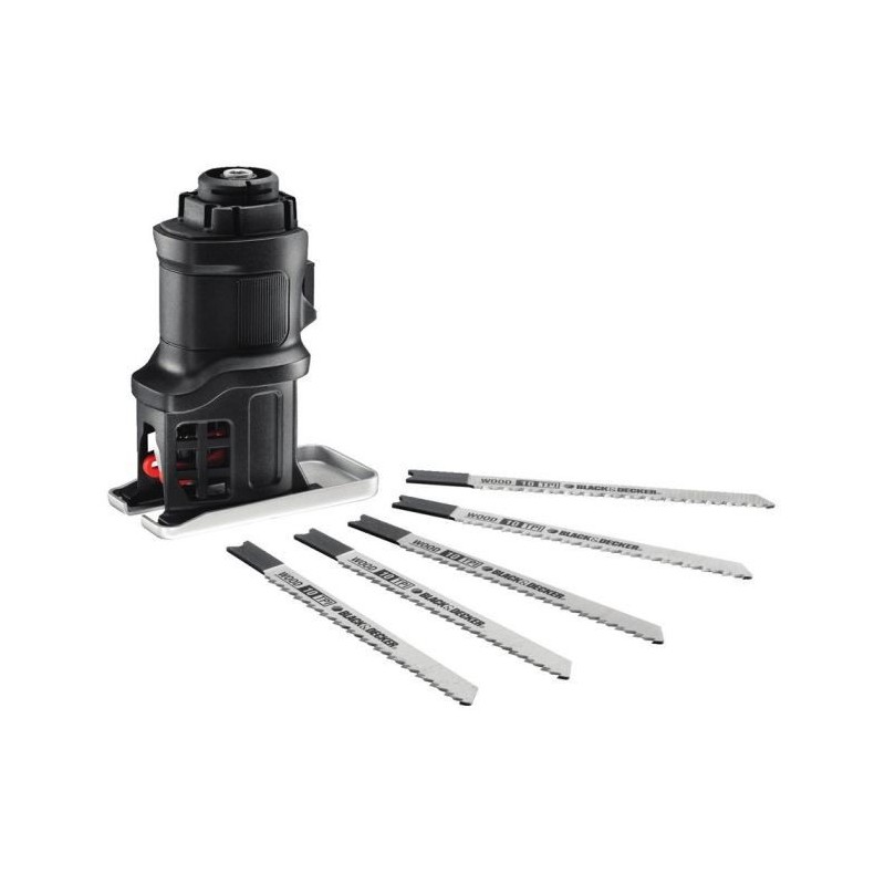 Tete de scie sauteuse Multievo BLACK+DECKER (Livrée avec 5 Lames) - MTJS1-XJ