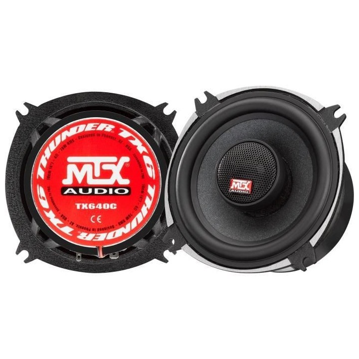 MTX TX640C Haut-parleurs voiture Coaxiaux 10cm 2 voies 70W RMS 4O Châ