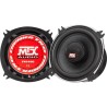 MTX TX640C Haut-parleurs voiture Coaxiaux 10cm 2 voies 70W RMS 4O Châssis alu Tweeters néodyme dôme soie Membrane pulpe célu