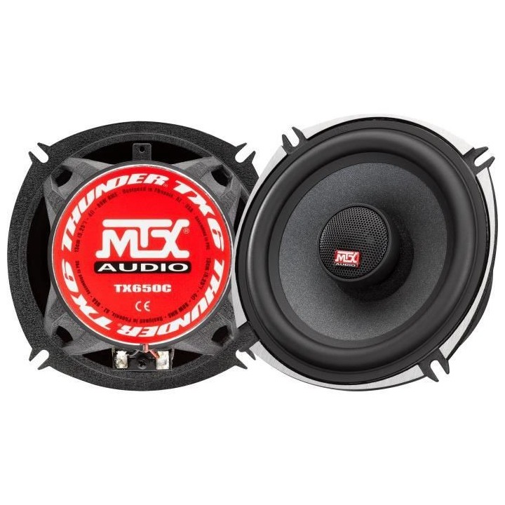 MTX TX650C Haut-parleurs voiture Coaxiaux 13cm 2 voies 80W RMS 4O châ