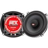 MTX TX650C Haut-parleurs voiture Coaxiaux 13cm 2 voies 80W RMS 4O châssis alu Tweeters néodyme dôme soie Membrane pulpe célu