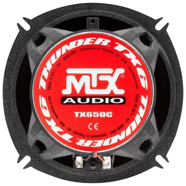 MTX TX650C Haut-parleurs voiture Coaxiaux 13cm 2 voies 80W RMS 4O châ