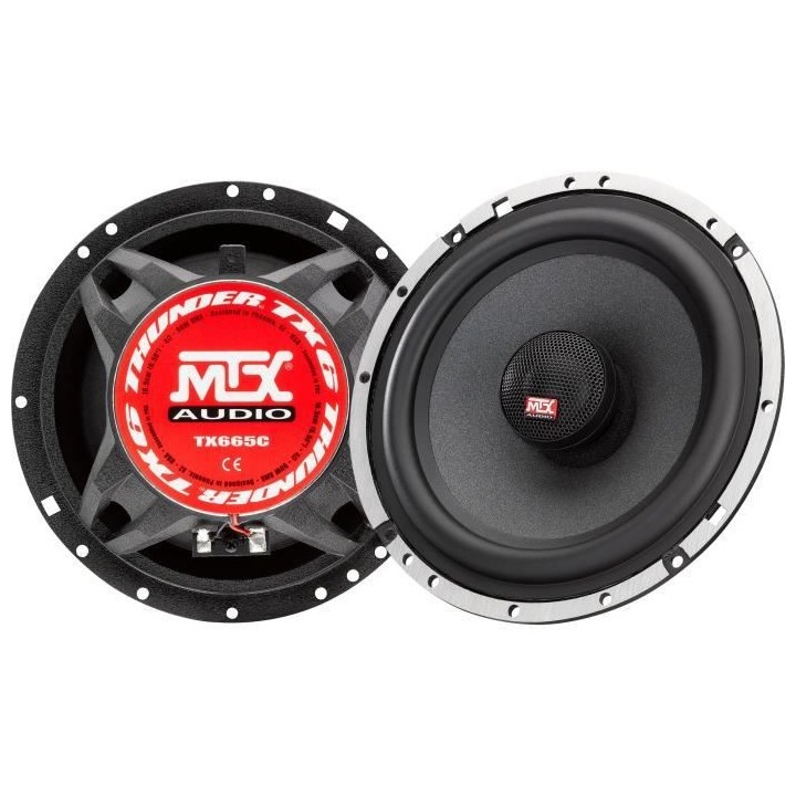 MTX TX665C Haut-parleurs voiture Coaxiaux 16,5cm 2 voies 90W RMS 4O Ch