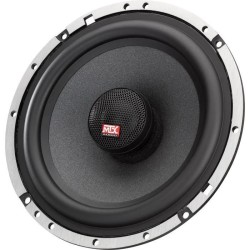 MTX TX665C Haut-parleurs voiture Coaxiaux 16,5cm 2 voies 90W RMS 4O Châssis alu Tweeters néodyme dôme soie Membrane pulpe cé