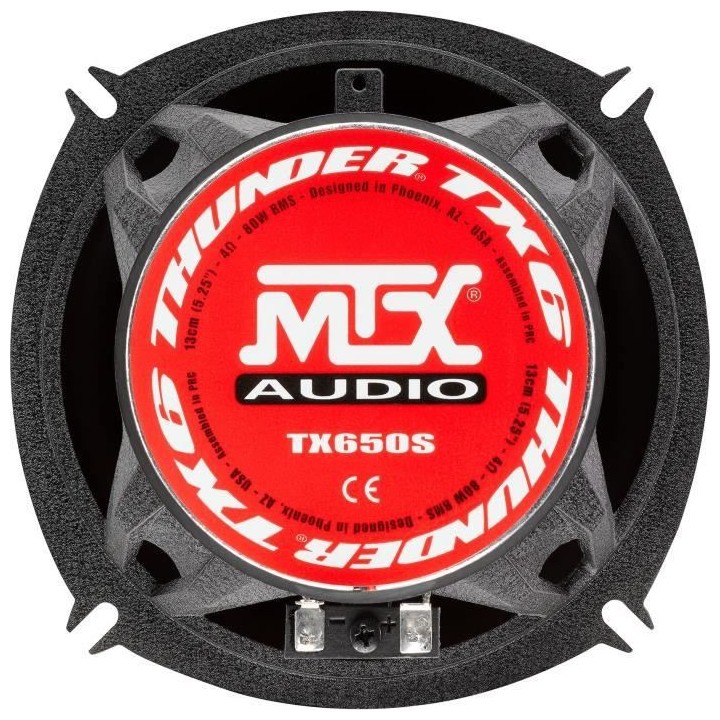 MTX TX650S Haut-parleurs voiture Kit 13cm 2 voies 80W RMS 4O Châssis