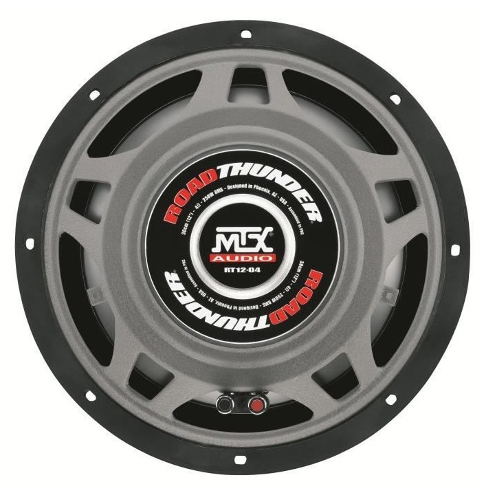 MTX RT12-04 Subwoofer voiture 30cm 4O 250W RMS pour caissons clos ou r