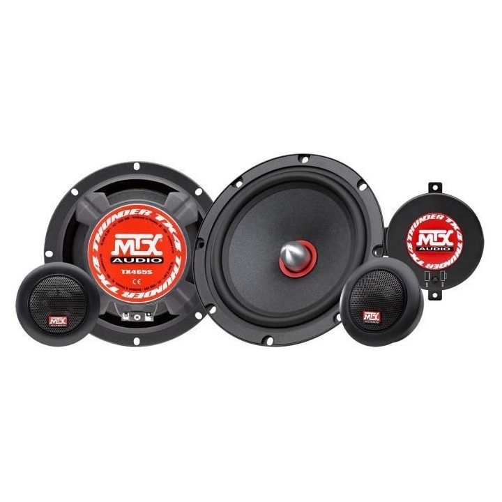 MTX TX465S Haut-parleurs voiture Kit 2 voies 16,5cm 80W RMS 4O Tweetee