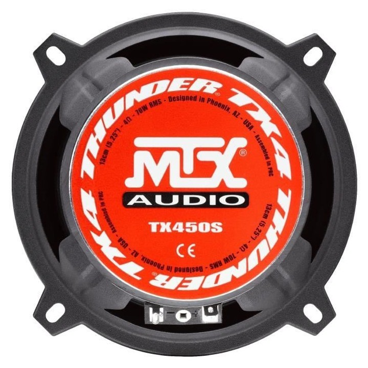MTX TX450S Haut-parleurs voiture Kit 2 voies 13cm 70W RMS 4O Tweeters