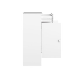 GALET Meuble de salle de bain - Blanc - 2 portes + 2 tiroirs - L 60 x P 30 x H 81,5 cm - SYMBIOSIS