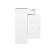 GALET Meuble de salle de bain - Blanc - 2 portes + 2 tiroirs - L 60 x P 30 x H 81,5 cm - SYMBIOSIS