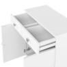 GALET Meuble de salle de bain - Blanc - 2 portes + 2 tiroirs - L 60 x P 30 x H 81,5 cm - SYMBIOSIS