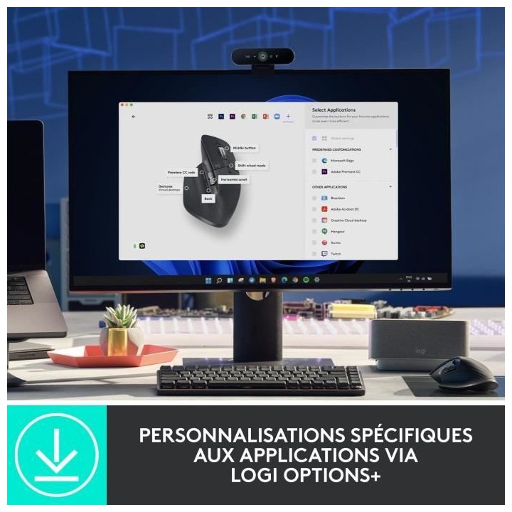 Logitech - Souris sans fil - MX Master 3S Performance, Ergonomique - G