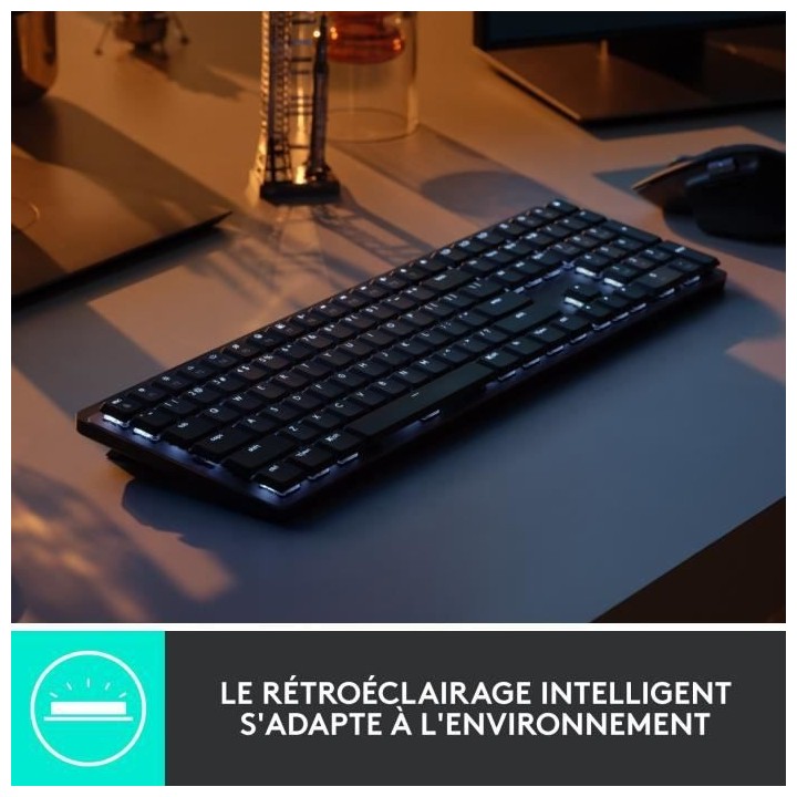 Logitech - Clavier Sans Fil - MX - Mécanique - Rétroéclairé Perfor