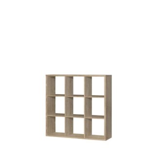 Etagere 9 niches - Décor papier chene sonoma - MAURO