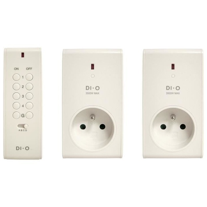 CHACON Télécommande 16 canaux + 2 Prises On/Off (3500W)