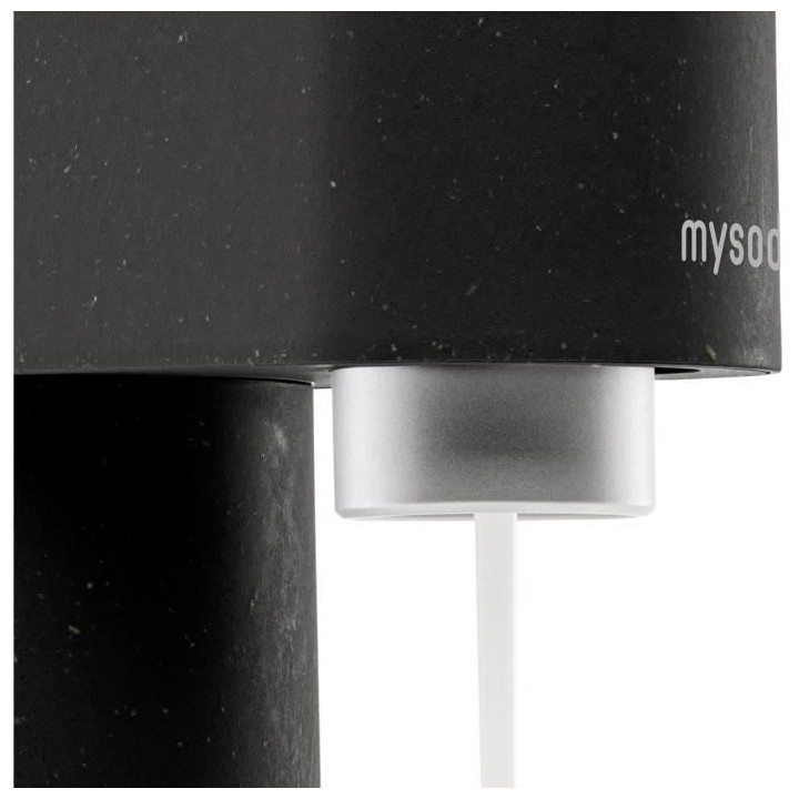 MYSODA Machine a Soda Woody Black, 1 cylindre de CO2, 1 bouteille 1L B