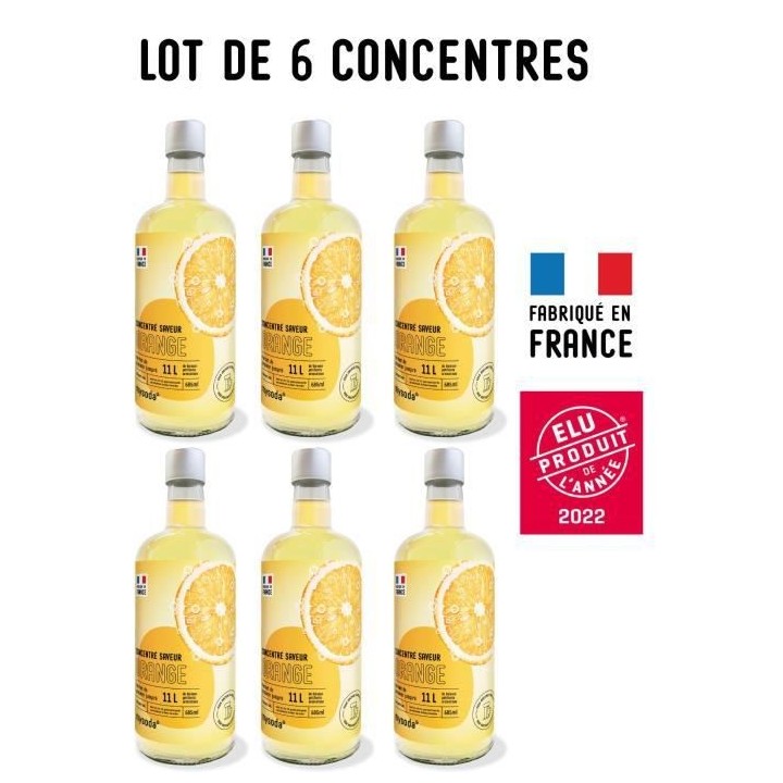 MYSODA - Lot de 6 Concentrés saveur Orange 685ml