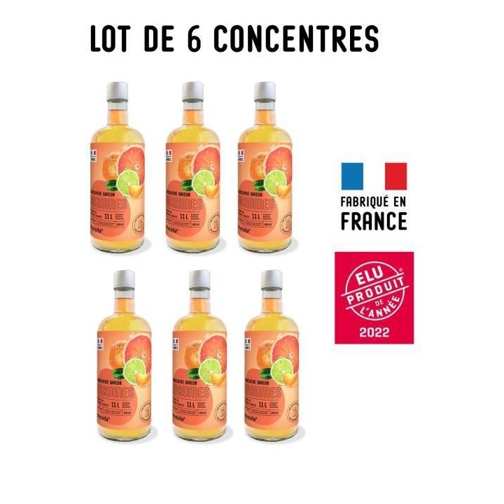 MYSODA - Lot de 6 Concentrés saveur Agrumes 685ml